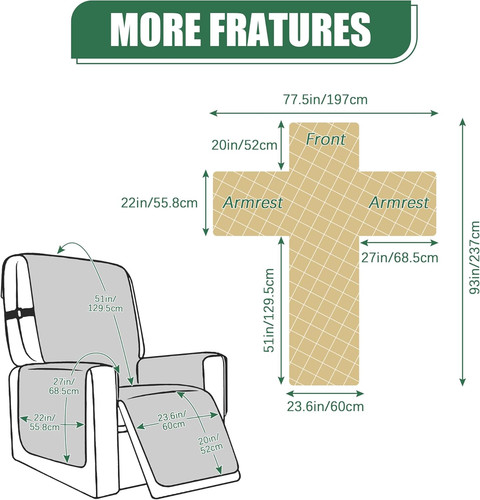 Grey waterproof armchair cover - armchair,