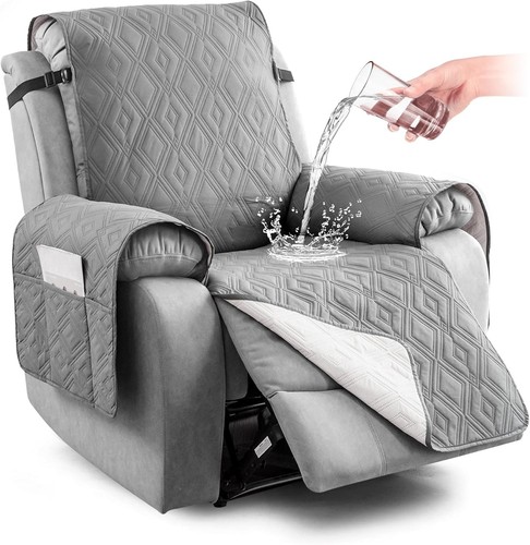 Grey waterproof armchair cover - grey,