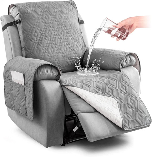 Grey waterproof armchair cover - waterproof,